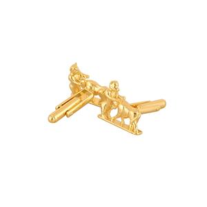 Gemelos de Lujo Chapados en Oro con Diseño de Torero para Hombre, Accesorios Formales para Camisa, Regalo de Boda o Negocios, Gemelos de Diseñador - Product Image 2