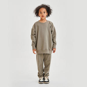 High Quality Kids <b>Plain</b> Pullover <b>Sweatshirt</b> Custom Logo Clothes Family Matching Crewneck <b>Sweatshirts</b> - Product Image 3
