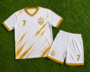 Ensemble d'uniformes de football personnalisés haut de gamme pour hommes : maillot, short, chaussettes, vêtements de sport d'équipe, respirant, séchage rapide, polyester, numérique - Product Image 6