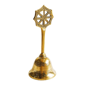 Brass Puja Hand Bell for <b>Home</b> <b>Temple</b> Hindu Prayer Religious Decorative Brass Worship Bell Traditional Indian Pooja Bell Handmade - Product Image 5
