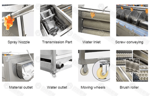 เครื่องปอกเปลือกและล้างมันฝรั่งขิงเครื่องปอกเปลือกแครอทการิแปรงมันสำปะหลัง - Product Image 3