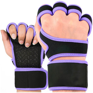 Ultra Lightweight Unisex Weightlifting Gym Gloves Built In Velcro Wrist Wrap Palm Protection <b>Foam</b> <b>Padded</b> Extra Grip Gym Gloves - Product Image 1