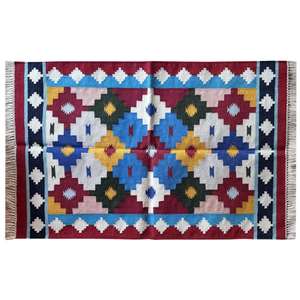 Tapis en coton fonctionnels pour les chambres Boho et le salon Design de sol pratique chaud Lowmaintenance 019 - Product Image 3