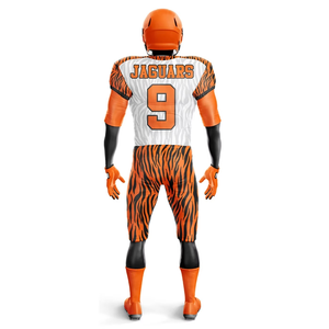 Uniforme de Fútbol Americano de los Jaguars, Conjunto de Jersey y Pantalones Sublimados para Hombre, Cuello en V, Manga Corta, 100% Poliéster, Ajustado, Absorbe la Humedad - Product Image 2