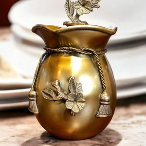 Handcrafted Brass Container Budget Friendly Stylish Storage <b>Jar</b> for Sugar Tea Coffee and Dining Table Use - Product Image 1