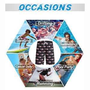 Pantalones Cortos de Playa para Hombre, Más Vendidos, 100% Poliéster, Cintura Elástica Informal, Bolsillos Laterales, Secado Rápido, Cierre con Cordón, para la Playa - Product Image 6