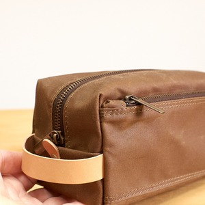 Leather Canvas Toiletry Bag Waterproof Travel Organizer Cosmetic Storage Dopp Kit Large Travel <b>Case</b> LCTB-0075 - Product Image 4