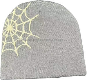 Gorros de invierno de acrílico 100% unisex, ropa de calle doblada de calidad, punto personalizable, logotipo OEM/ODM, gorros de diseño transpirable - Product Image 2