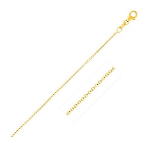 Collana Sottile in Oro Giallo 14k con Catena a Maglia Cavo da 1,1mm e Design Rotondo - Product Image 1