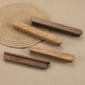 Poignées de meubles durables en bois massif européen pour armoires de salon, commodes, placards et tiroirs - Product Image 1