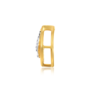 Anillo de Oro Amarillo con Diamantes Redondos de Corte Brillante Cultivados en Laboratorio, Diseño Minimalista, Colgante para Uso Diario - Product Image 3