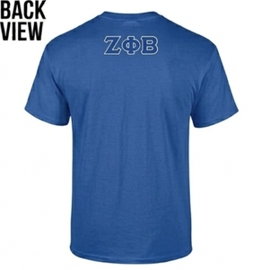 Camisetas de algodón 100% para hombre con bordado de letras en color azul Zeta Phi Beta, ropa de calle de verano, informal, lisa, de manga corta y cuello redondo - Product Image 2