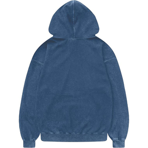 Sudadera con Capucha Térmica para Hombre, 100% Algodón Ecológico, Talla Grande, con Bolsillo, Tejido de 350g, Invierno, Servicio OEM Personalizado, Lavada - Product Image 2