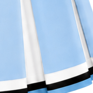 Jupe plissée bleu ciel, blanc et noir pour femme, taille haute, pour cheerleading, performance sportive, danse et uniforme de cheerleader - Product Image 5