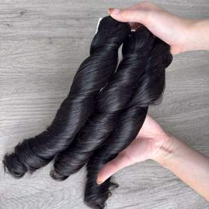 Pelo humano 100% al por mayor color natural alta calidad rizo hinchable cierre largo cierre frontal crudo - Product Image 6