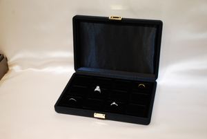 กล่องใส่เครื่องประดับผ้าไหมญี่ปุ่นทรงสี่เหลี่ยมขนาดกลาง กล่องเก็บของอเนกประสงค์ ดีไซน์กระดาษกำมะหยี่ 230x153x50 มม. Yongda DDFA122R12 - Product Image 5