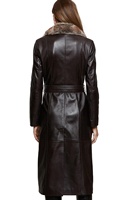 Nouvelle Tendance : Manteau Long Décontracté en Cuir Véritable pour Femme, Trench-Coat Respirant avec Doublure en Fourrure de Mouton et Soie, Imperméable