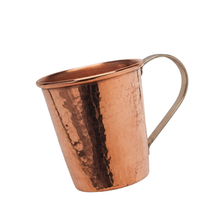 Taza Moscow Mule de Cobre Puro de Última Tendencia, Taza de Cobre Martillado Hecha a Mano con Asa de Latón, Apta para Alimentos, Vajilla Premium para Cerveza - Product Image 1
