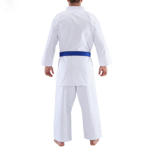 Uniforme de karaté blanc pour garçons, 100% coton, coupe régulière, avec ceinture bleue, kit de vêtements d'arts martiaux pour enfants - Product Image 4