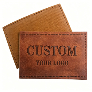 Patchs en cuir de vachette véritable en gros, badges en cuir personnalisés avec logo estampé, patchs en cuir gravés au laser sur mesure en vrac, OEM - Product Image 4
