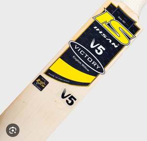 Ihsan Sports Victory V5 Light <b>Weight</b> Professional English Willow Cricket Bat with <b>Free</b> Bat Cover Extra Grip & Scuff Sheet - Product Image 1