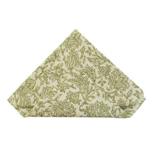 Serviettes en lin faites à la main imprimées carrées de luxe personnalisables en différentes couleurs bio écologique Inde pour événements à thème fêtes - Product Image 2