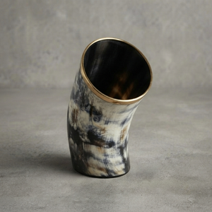 Buffalo Horn Eco-Friendly Handmade Horn <b>Glass</b> Drinking Cup <b>Tankard</b> Ale <b>Beer</b> Goblet Mead Tumbler Stein Wine Barware Natural - Product Image 1