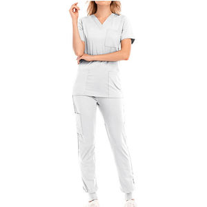 Conjuntos de Uniformes Médicos Personalizados, Accesorios para Uniformes de Hospital, Pantalones Deportivos de Tallas Grandes, Conjuntos de Blusa y Pantalón de Moda para Mujeres y Hombres, Unisex, Spandex/Algodón - Product Image 3