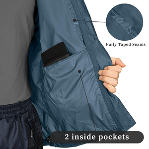 Waterproof <b>Rain</b> Jacket Outdoor Hiking Casual Wear Packable Custom Color Polyester Nylon Fabric Comfortable Windproof <b>Rain</b> <b>Coat</b> - Product Image 2