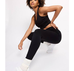 Ensemble de yoga sexy effet seconde peau pour femme 2026 – Tenue de sport athlétique extensible 4 directions, vêtements de gym en spandex taille haute - Product Image 1