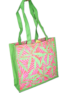 Sac fourre-tout de plage et de shopping en toile de jute grande taille avec motif floral personnalisé, poignées en coton doux, poche intérieure et grande capacité - Product Image 5