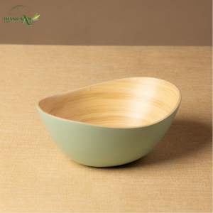 ชามไม้ไผ่แบบคลาสสิกสั่งทำพิเศษ เป็นมิตรกับสิ่งแวดล้อม ใช้แล้วทิ้งได้ เหมาะสำหรับงานเลี้ยงอาหารค่ำ พร้อมเคลือบสีอ่อน - Product Image 1