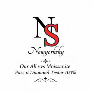 Newyorksky Luxury Moissanite Diamond Studded Icedout Watch Analog Quartz Men's 41mm <b>Round</b> Case Stainless Steel Band - Product Image 5
