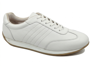Chaussures de marche blanches synthétiques à lacets, bout rond, semelle intermédiaire confortable en EVA, légères, motif uni, toutes saisons, style décontracté - Product Image 1