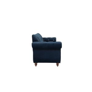 Divano di Lusso in Velluto Indaco con Cuscini, Arredamento Formale per Soggiorno - Product Image 5