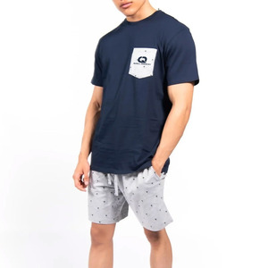 เสื้อยืดและกางเกงขาสั้นชุดลำลองคุณภาพสูงสำหรับฤดูร้อน ผ้าฝ้าย 100% ระบายอากาศได้ดี เหมาะสำหรับใส่ในชีวิตประจำวันและการเดินทาง - Product Image 1