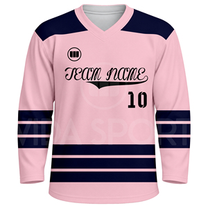 High Quality 100% Polyester Eco-Friendly Quick Dry Ice Hockey Uniform Custom Team Hockey Apparel <b>Set</b> Lightweight Breathable - Product Image 2