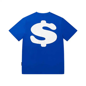 T-shirt d'été décontracté pour hommes avec impression en relief, prix de gros, fabriqué en usine, t-shirt personnalisé en coton avec impression en relief pour hommes - Product Image 2