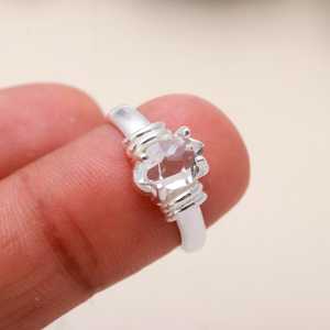 925 Sterling Silver Natural <b>Moonstone</b> Luxury Art Deco IGI Certified Wedding & Party Gift <b>Ring</b> for Women - Product Image 6