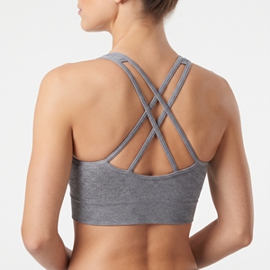 Vital <b>Bolster</b> Industry High Support Seamless Sports Bra with Front Logo for <b>Yoga</b> Fitness Gym Workout-Spandex/Nylon Material - Product Image 2