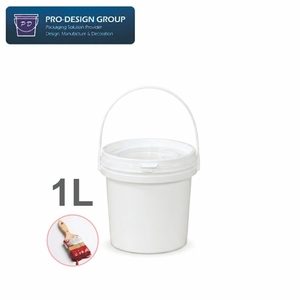 Seau de mélange de peinture automobile 1L avec couvercle gradué anti-déversement, récipient de stockage de liquides en plastique hermétique pour atelier automobile - Product Image 1