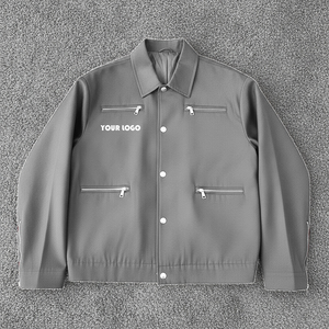 เสื้อฮิปฮอปแฟชั่นสตรีทแวร์ฤดูหนาวแบบสั่งทำพิเศษ ตัวใหญ่พิเศษ ปักโลโก้ด้วยไหมขนสัตว์ ระบายอากาศได้ดี แขนหนังติดกระดุม แบบ Letterman - Product Image 3