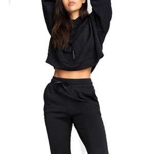 Wholesale Printed Blank Cotton Cropped Top <b>Hoodies</b> For Women Best Price Women Crop Top <b>Hoodies</b> <b>Lightweight</b> - Product Image 4