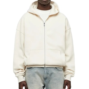 Wholesale Blank Plus Size Zip up Hoodies Unisex Pullover High Quality Men Oversized Fleece Zipper Hoodie - Product Image 1