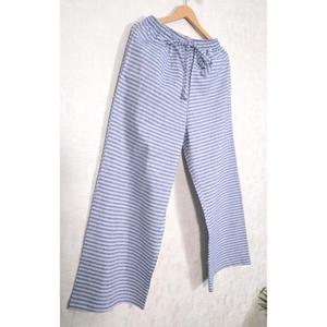 Indian Handloom Cotton <b>Pants</b> for <b>Women</b>, Comfortable Pajama Trousers, Elastic Waist <b>Lounge</b> Wear - Product Image 4