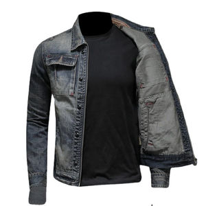 High Street Style Winter High Quality Windproof Breathable <b>Denim</b> <b>Jackets</b> For Men <b>Custom</b> <b>Denim</b> <b>Jacket</b> for Men - Product Image 1