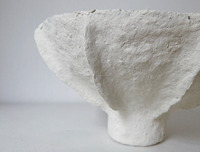 Bol d'art moderne et écologique de haute qualité, construction durable en papier mâché, design multifonctionnel, décoration texturée pour la maison