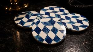 Ensemble de sous-verres artisanaux en os incrusté – Vaisselle élégante, lot de 5 - Product Image 4