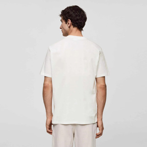 New Arrival <b>Men's</b> White O-Neck Short Sleeve T-Shirt Regular Fit Casual Jersey Cotton Solid Color Blank Design - Product Image 2