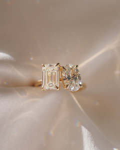 Bague de fiançailles et de mariage solitaire en or massif 14 carats avec diamant de laboratoire de 1 à 4 carats, certifiée IGI, bijoux fins de luxe unisexe - Product Image 3